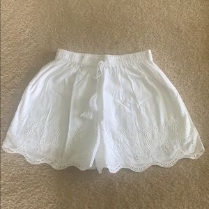 White Eyelet shorts